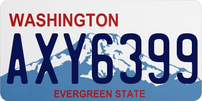 WA license plate AXY6399
