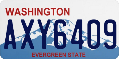 WA license plate AXY6409