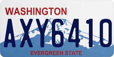 WA license plate AXY6410