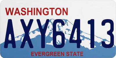 WA license plate AXY6413