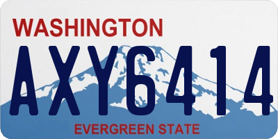 WA license plate AXY6414