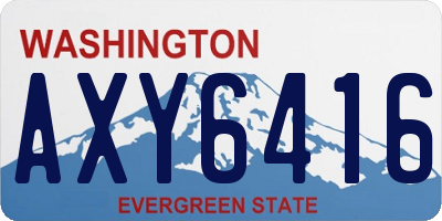 WA license plate AXY6416