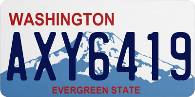 WA license plate AXY6419