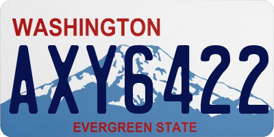 WA license plate AXY6422