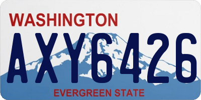 WA license plate AXY6426