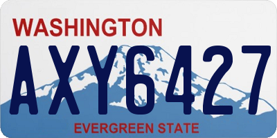 WA license plate AXY6427
