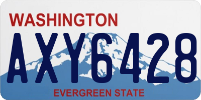 WA license plate AXY6428