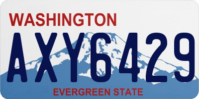 WA license plate AXY6429