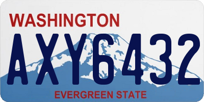 WA license plate AXY6432