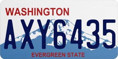 WA license plate AXY6435