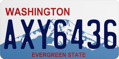 WA license plate AXY6436