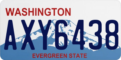 WA license plate AXY6438