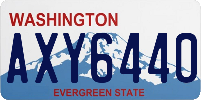 WA license plate AXY6440