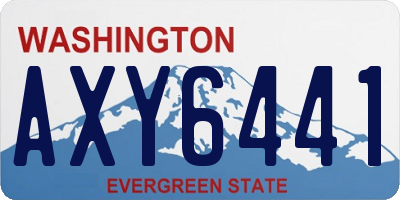 WA license plate AXY6441