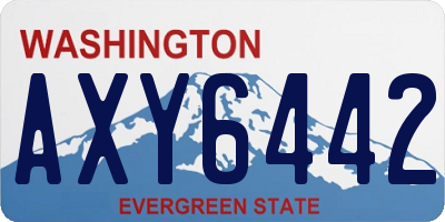 WA license plate AXY6442