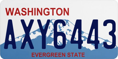 WA license plate AXY6443