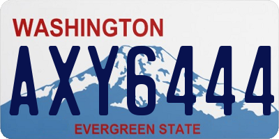 WA license plate AXY6444