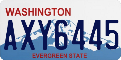 WA license plate AXY6445