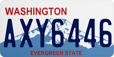 WA license plate AXY6446