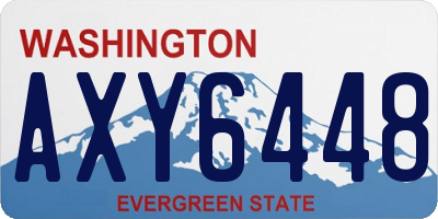 WA license plate AXY6448