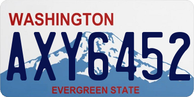 WA license plate AXY6452