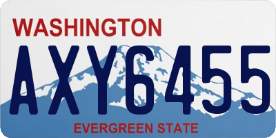 WA license plate AXY6455