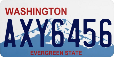 WA license plate AXY6456