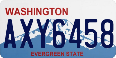 WA license plate AXY6458