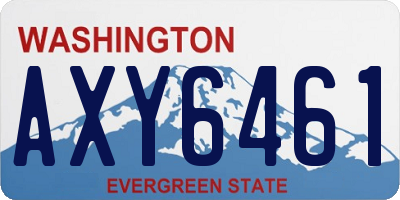 WA license plate AXY6461