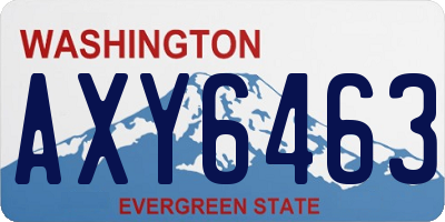 WA license plate AXY6463