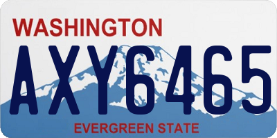 WA license plate AXY6465