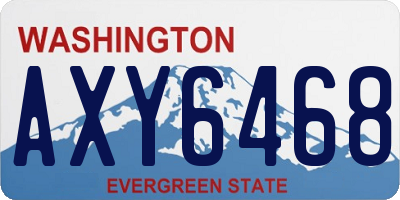 WA license plate AXY6468
