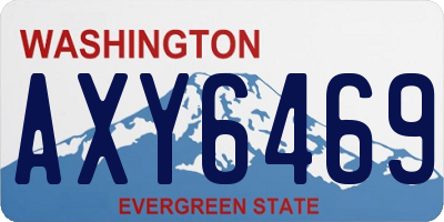 WA license plate AXY6469
