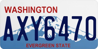 WA license plate AXY6470