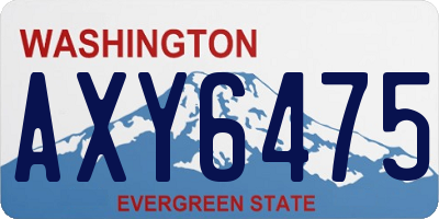 WA license plate AXY6475
