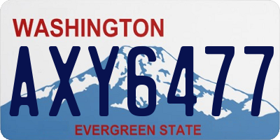 WA license plate AXY6477