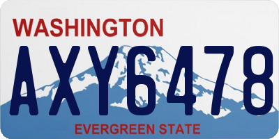 WA license plate AXY6478