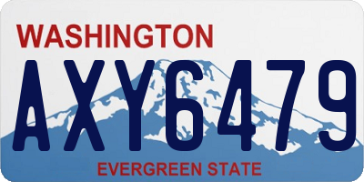 WA license plate AXY6479