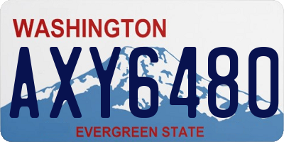 WA license plate AXY6480