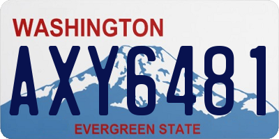 WA license plate AXY6481