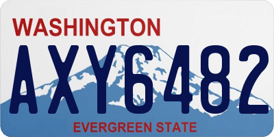 WA license plate AXY6482