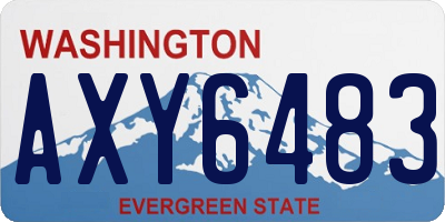 WA license plate AXY6483