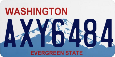 WA license plate AXY6484