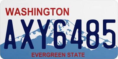 WA license plate AXY6485