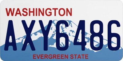 WA license plate AXY6486
