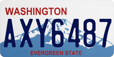 WA license plate AXY6487