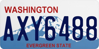 WA license plate AXY6488