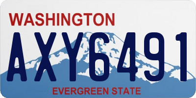 WA license plate AXY6491