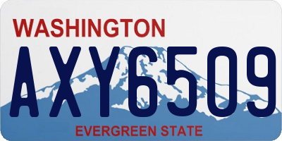 WA license plate AXY6509