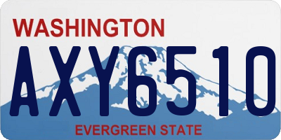 WA license plate AXY6510